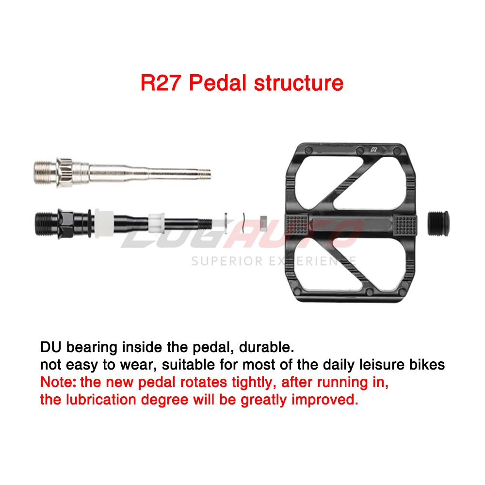 Non-Slip Bike Pedal DU Bearing Lightweight Road Pedals Sealed Flat Platform L+R