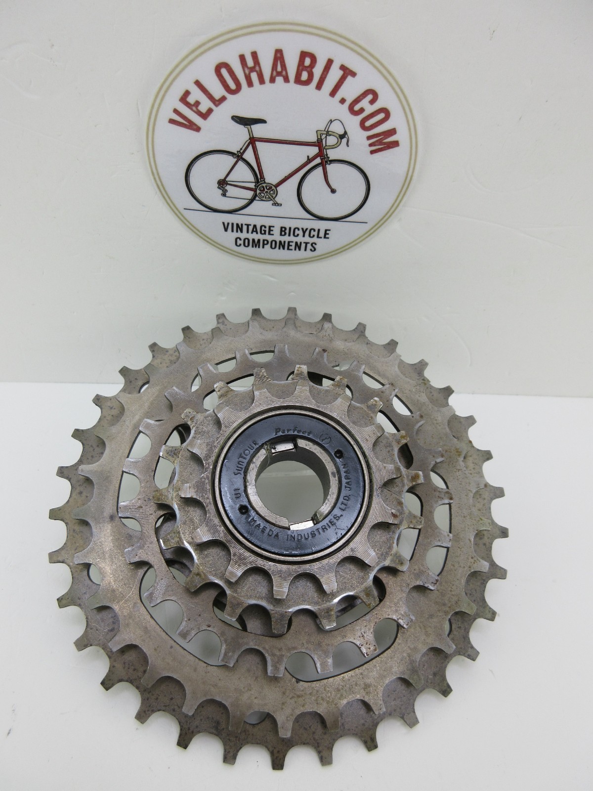 SunTour Perfect 5 Speed Freewheel 14-34T Range Vintage Road Bike Maeda Japan
