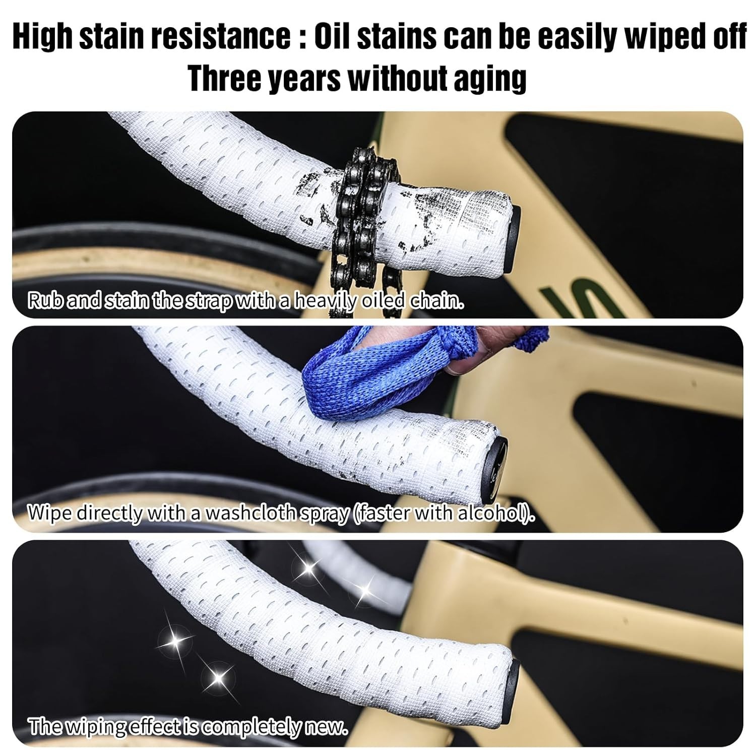 Air Vent Design Bike Handlebar Tape – Water Resistant & Easy Installation