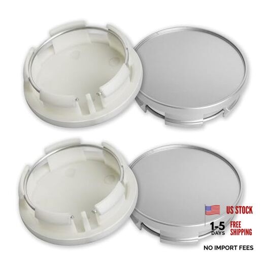 2.5Inch 63MM Wheel Center Caps for Dodge RAM Outer 63MM , Inner 56MM Silver