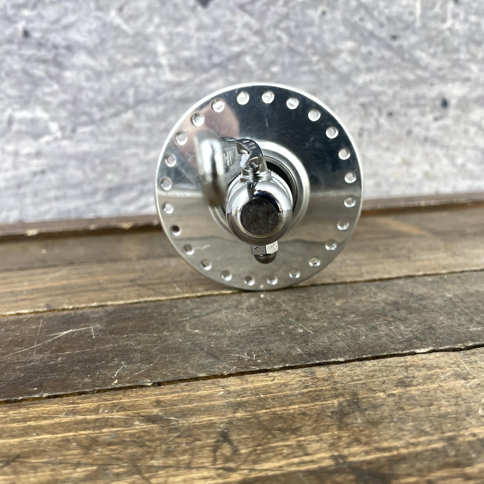 Vintage Suzue Front Hub 48H Sealed Bearing QR High Flange Silver 100mm Japan 89