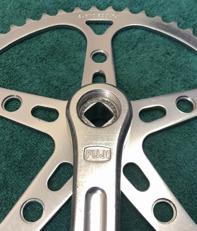 Vintage FUJI Sugino Maxy Aluminum Crank Set 171mm / 52 Tooth Chain Ring