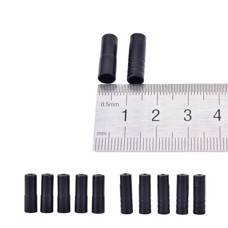 100Pc 4/5mm Bike Bicycle Plastic Speed Chaning Brake Cable Wire Tips Caps Crimp!