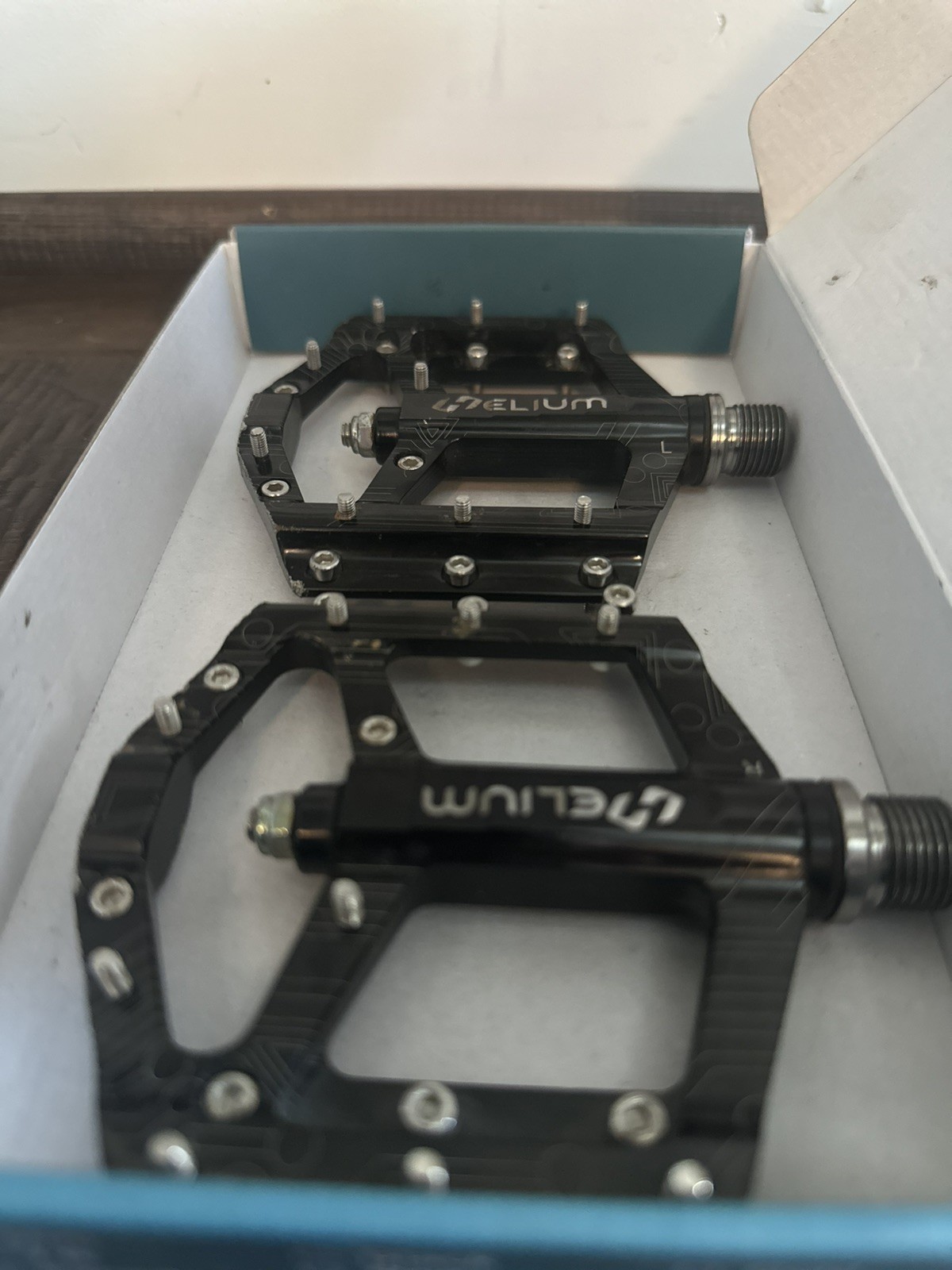 Helium Jr BMX Racing Pedals — Black, 9-Pin Titanium Spindle