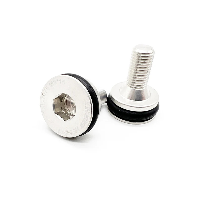 Bike Bottom Bracket Bolts M8x15mm Waterproof Square Hole BB Screws Pair