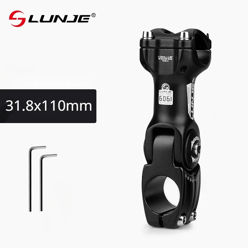 Adjustable Bicycle Handlebar Stem Variable 60/80 Degree Angle MTB Bike Riser Ult