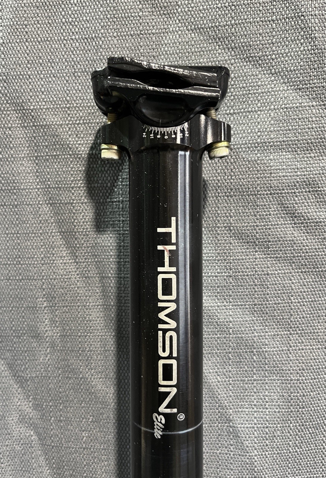 Thomson Elite SP-E128 Seatpost 30.9 x 367mm 0 Setback 2-Bolt 250g Black