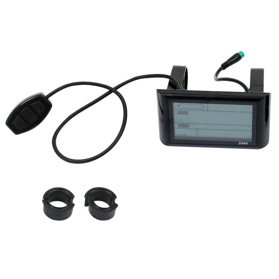 ECOTRIC 48V LCD S900 Display for E-Bike Waterproof plug Speed&Battery Display