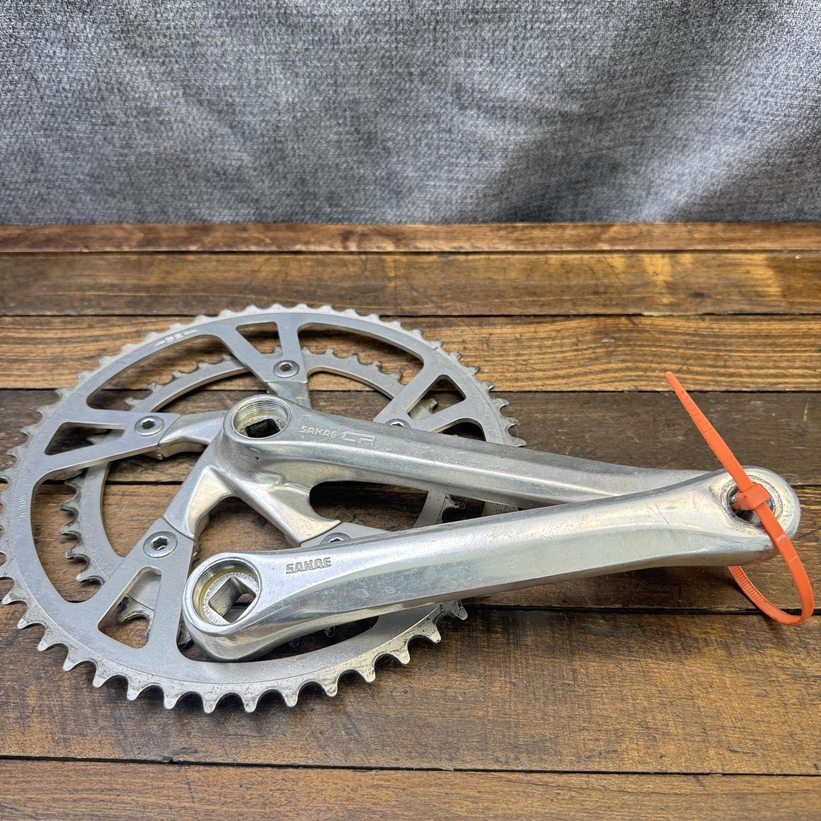 Vintage Sakae CR Crank Set Turbine Double 170 Mm 52 40t Silver Japan 1980s OG