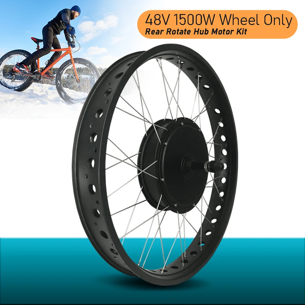 48V 1500W 20 24 26in Snow E-bicycle Fat Brushless Gearless Rear Rotate Hub Motor