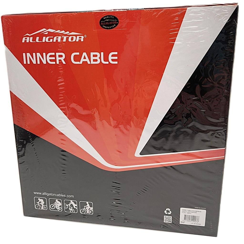 100 Alligator 2000mm Galvanized Bike Shift Cables 1.2mm Diameter Filebox