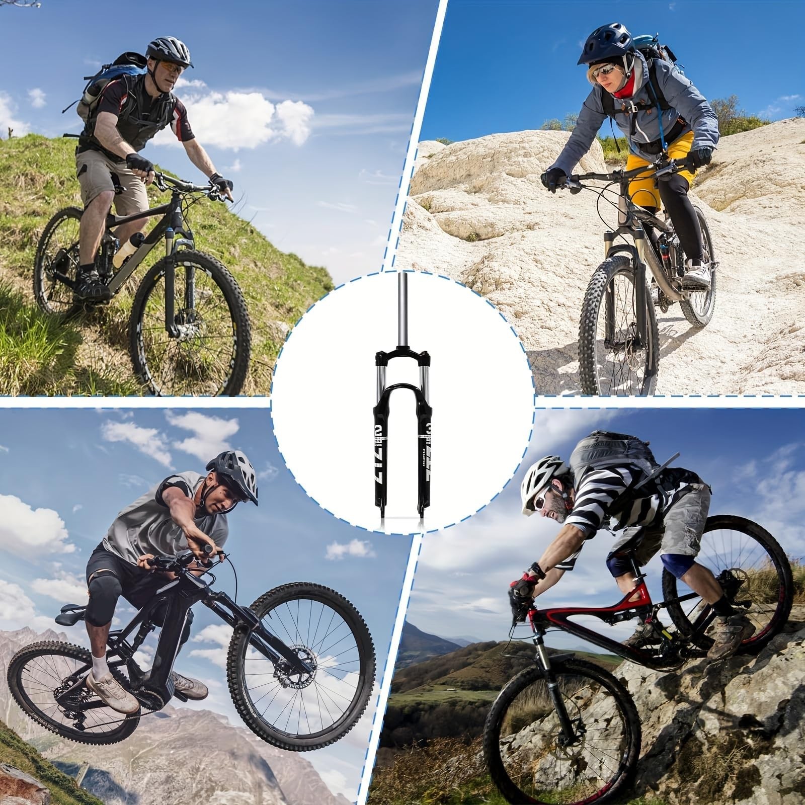 ZTZ 26″/27.5″/29″ MTB Suspension Fork,100mm Travel, 9mm QR,100mm Spacing Hub,…
