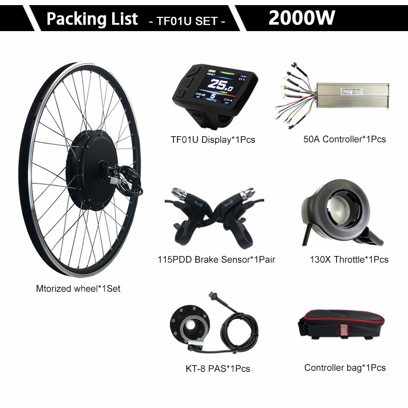 48/52V 2000W Mountain Electric Bicycle Front Rear Wheel Hub Motor 20-29inch 700C
