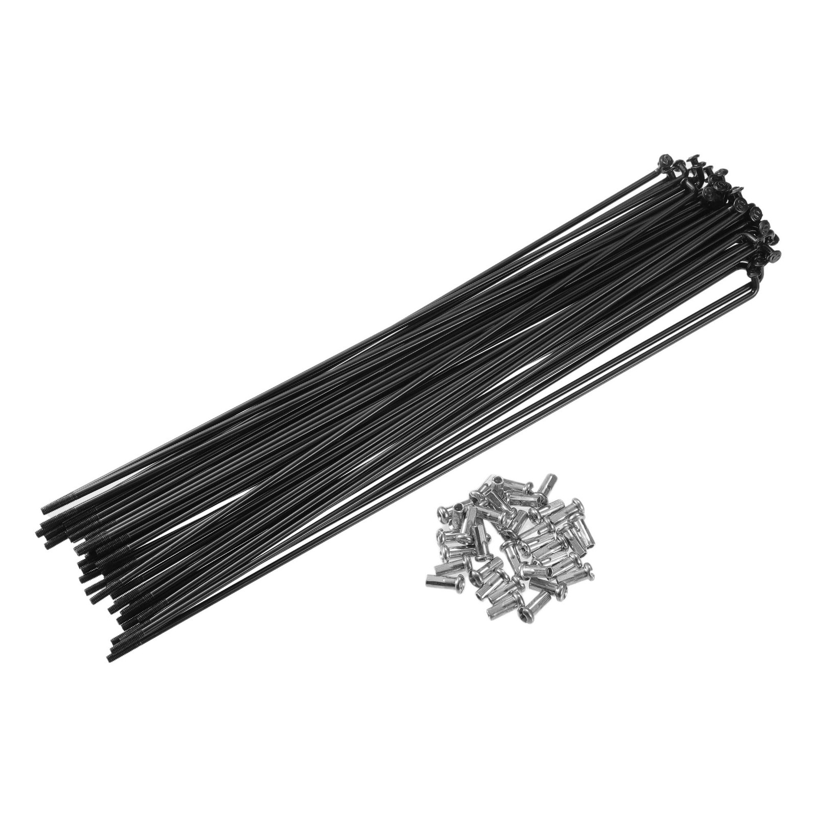 X AUTOHAUX 40 Pcs Bicycle Steel Spokes 13G Bike Spoke with Nipples for Most Bicy