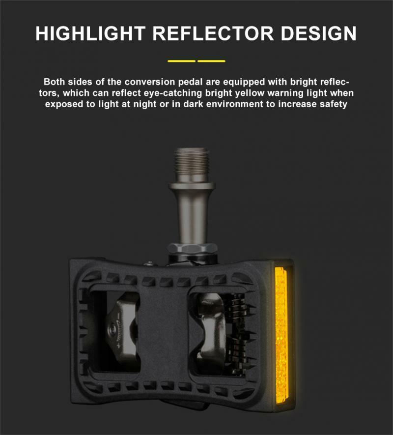 Promend MTB Pedal Cleats Flat Adapter Self Locking Pedal SPD Platform Conversion