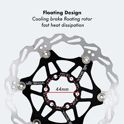 DJC Bike Brake Disc Rotor MTB Floating Brake Disc 180mm 203mm with 160mm 2# red