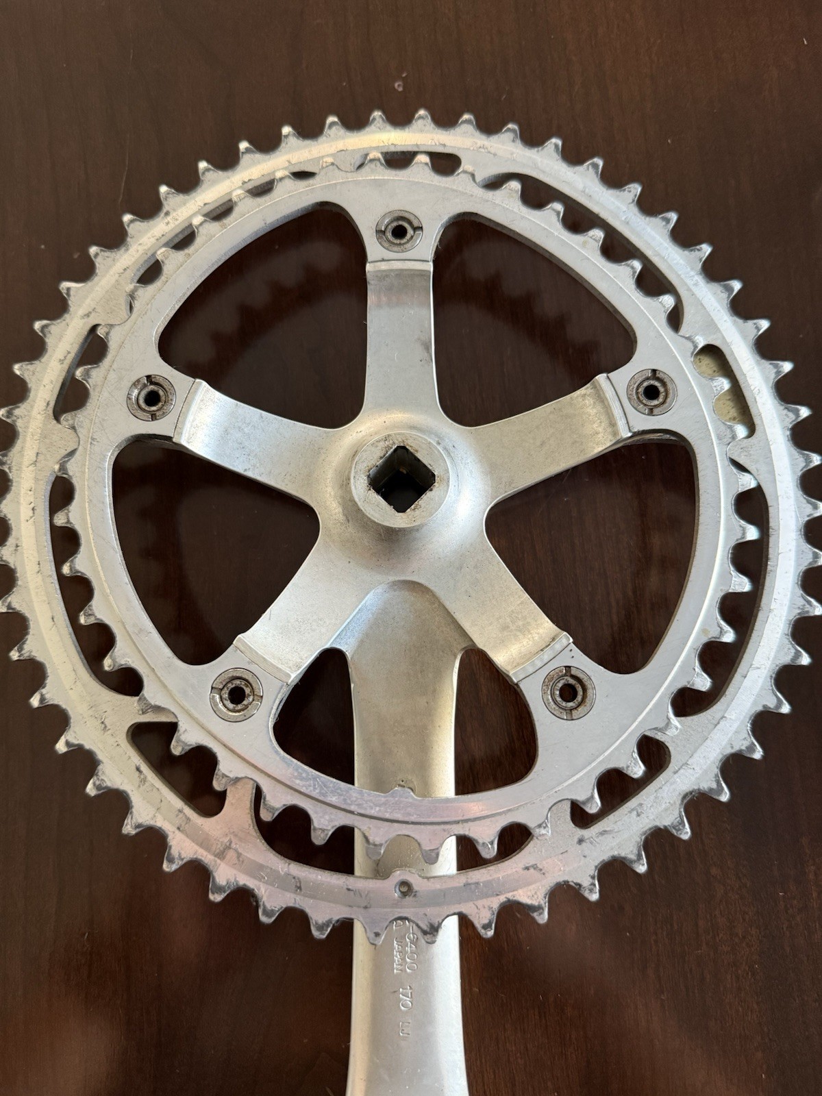 Shimano 600 Tri FC-6400 Vintage Crank Set 170mm 52/42 Biopace Square Taper