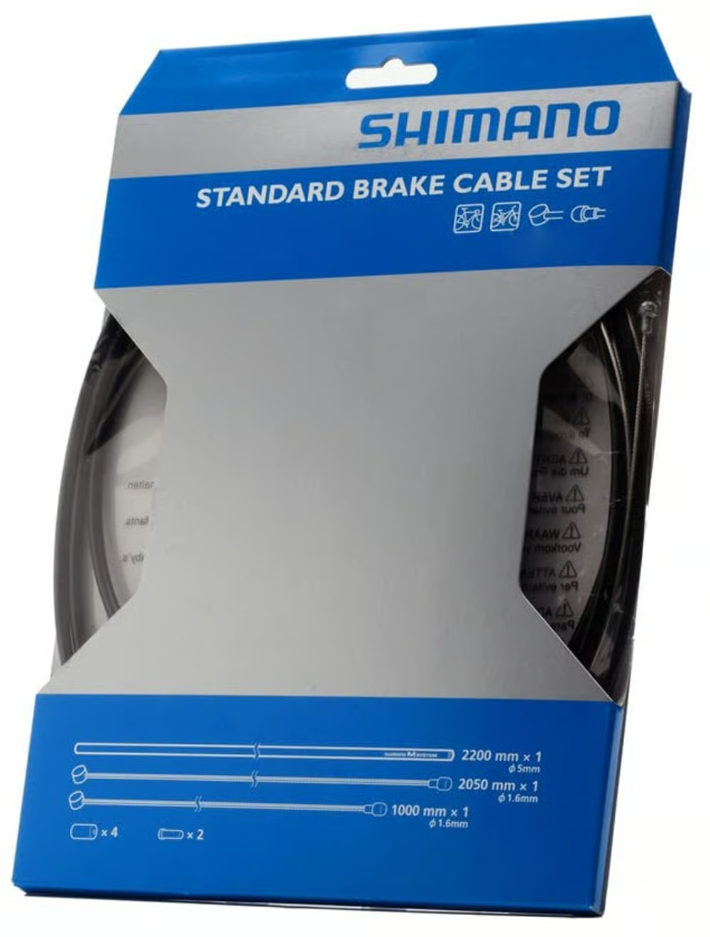 Shimano Standard Brake Cable Set. Y80098022 MTB-Road Cable Set – Black