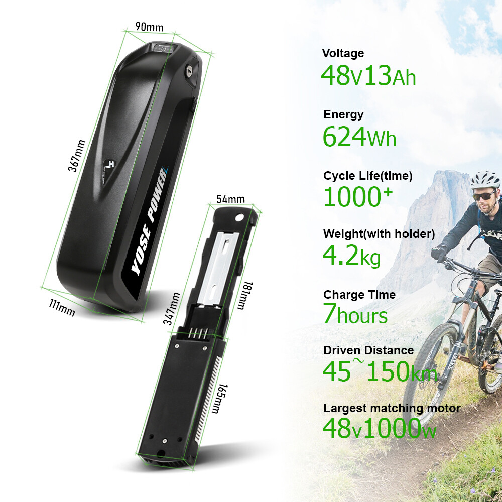 48V Hailong Lithium Ebike Battery 48V 13Ah Electric Bike Battery 48V 1000W