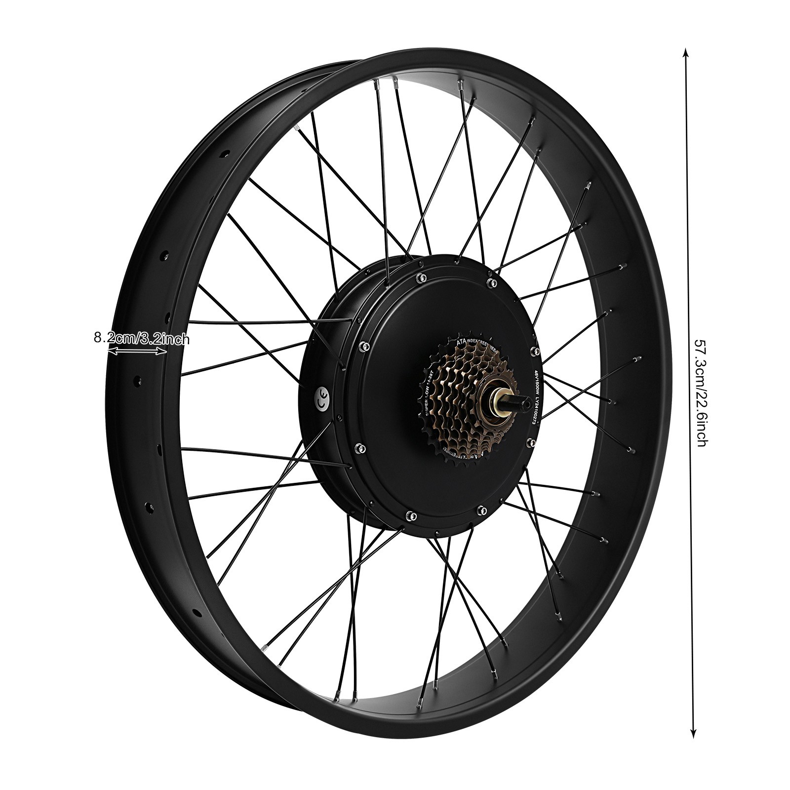48V 1500W 26″ Rear Hub Motor LCD E-Bike Electric Bicycle Conversion Kit Fat Tire