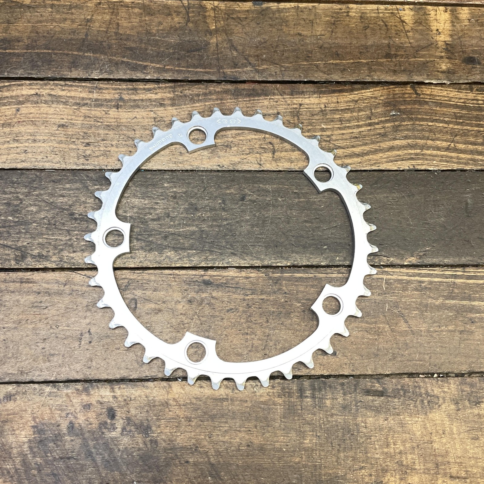 Vintage Shimano 39T Chainring 130 BCD 5-Arm Silver Road Racing Bike