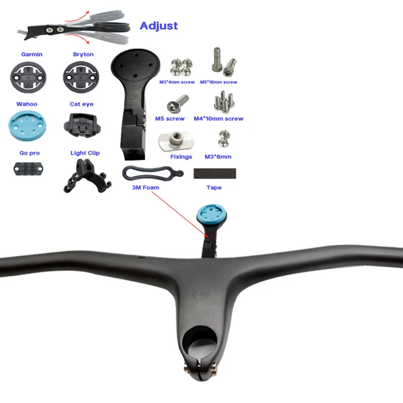 XC MTB Carbon Fiber Integrated Handlebar 660-780mm 28.6mm Bicycle Riser Bar Part