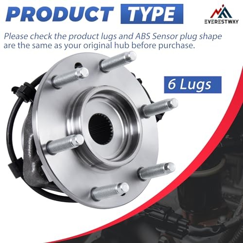 513188 Front Wheel Hub Bearing Assembly Compatible 6 Lugs w/ABS Compatible for