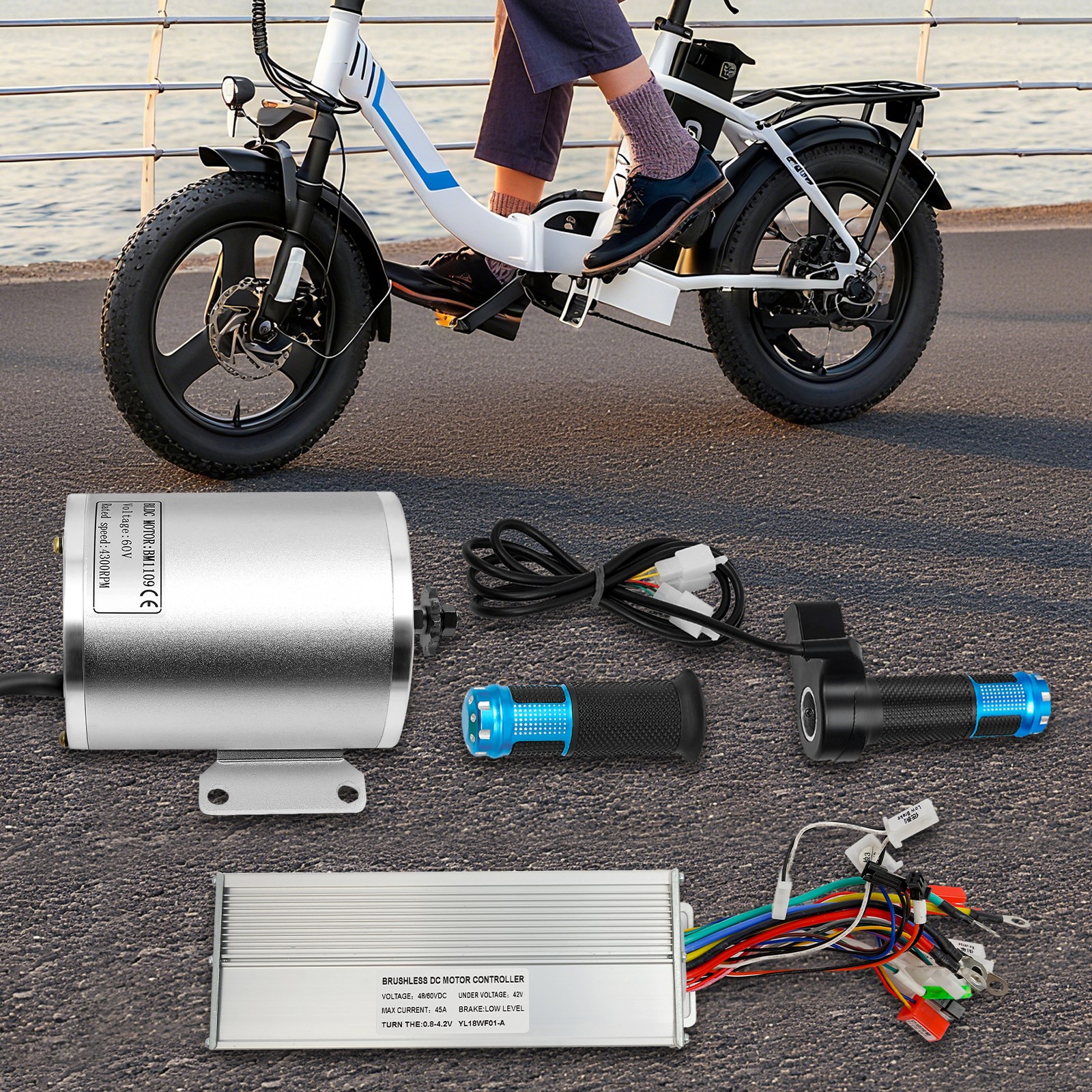 Electric Scooter E-Bike Motor Conversion Kit Speed Controller 2000W 60V