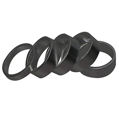 1 Inch Headset Spacer 5PCS 25.4 Fork Tube Handlebar Stem Spacer Black Silver 2 C