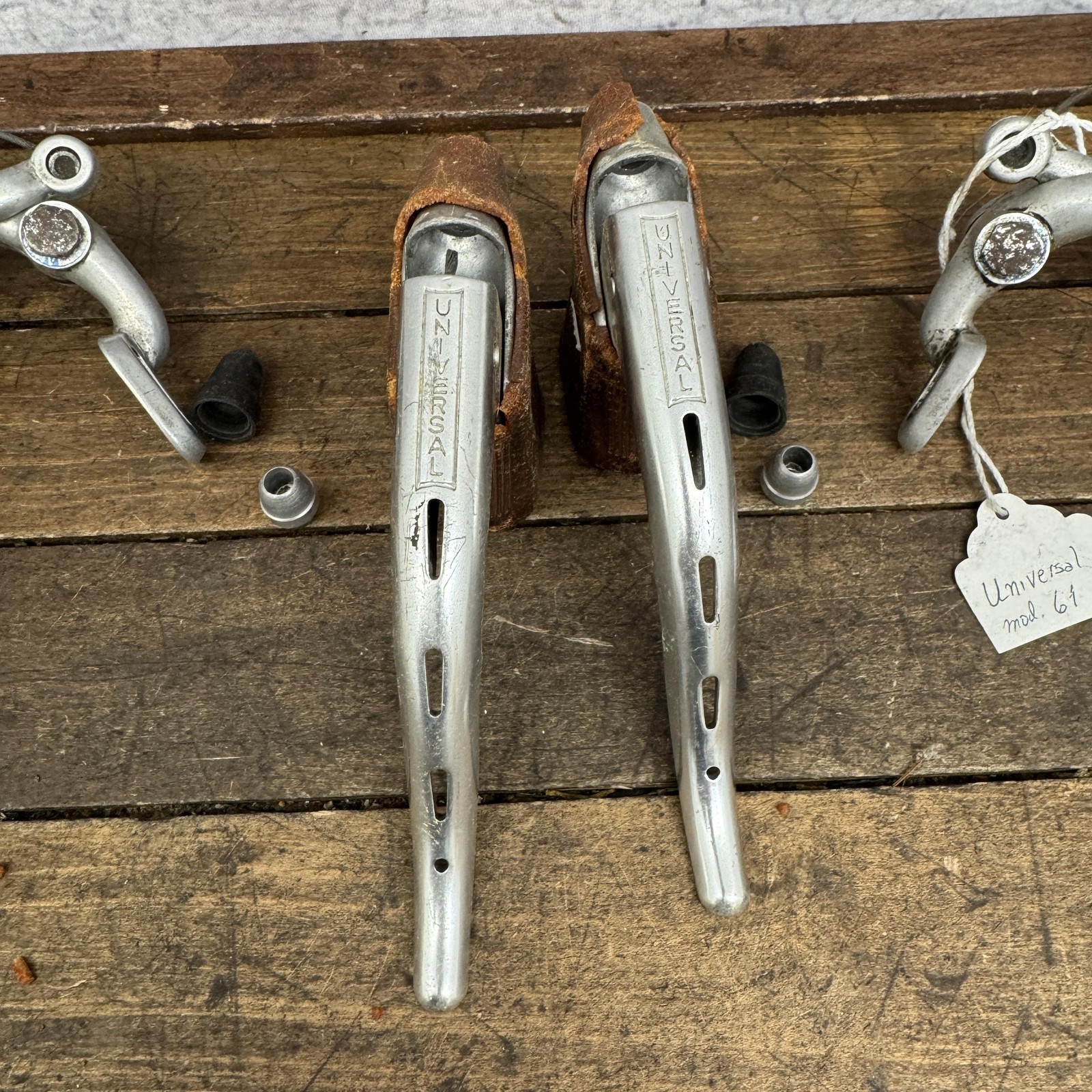 Vintage Universal Mod 61 Caliper Brakes Levers Set Center Pull F/R Road 70s 60s