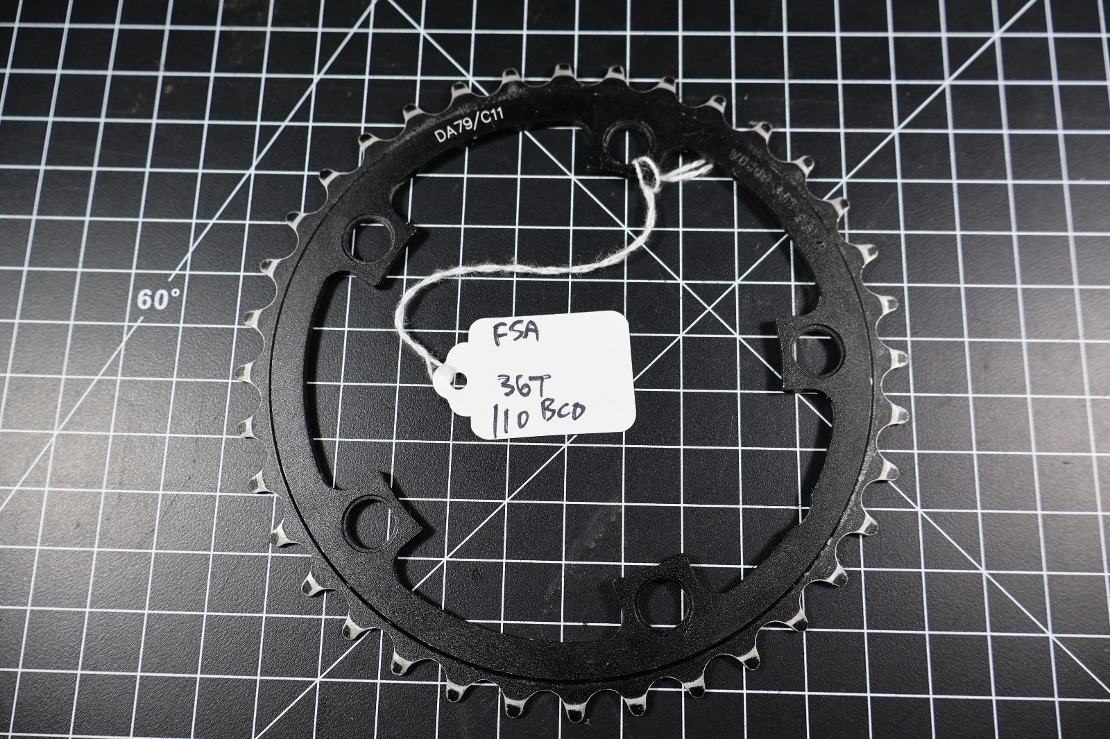 FSA Gossamer ABS chainring 110BCDx36T blk 10/11 DA79/C11 Exc Cond