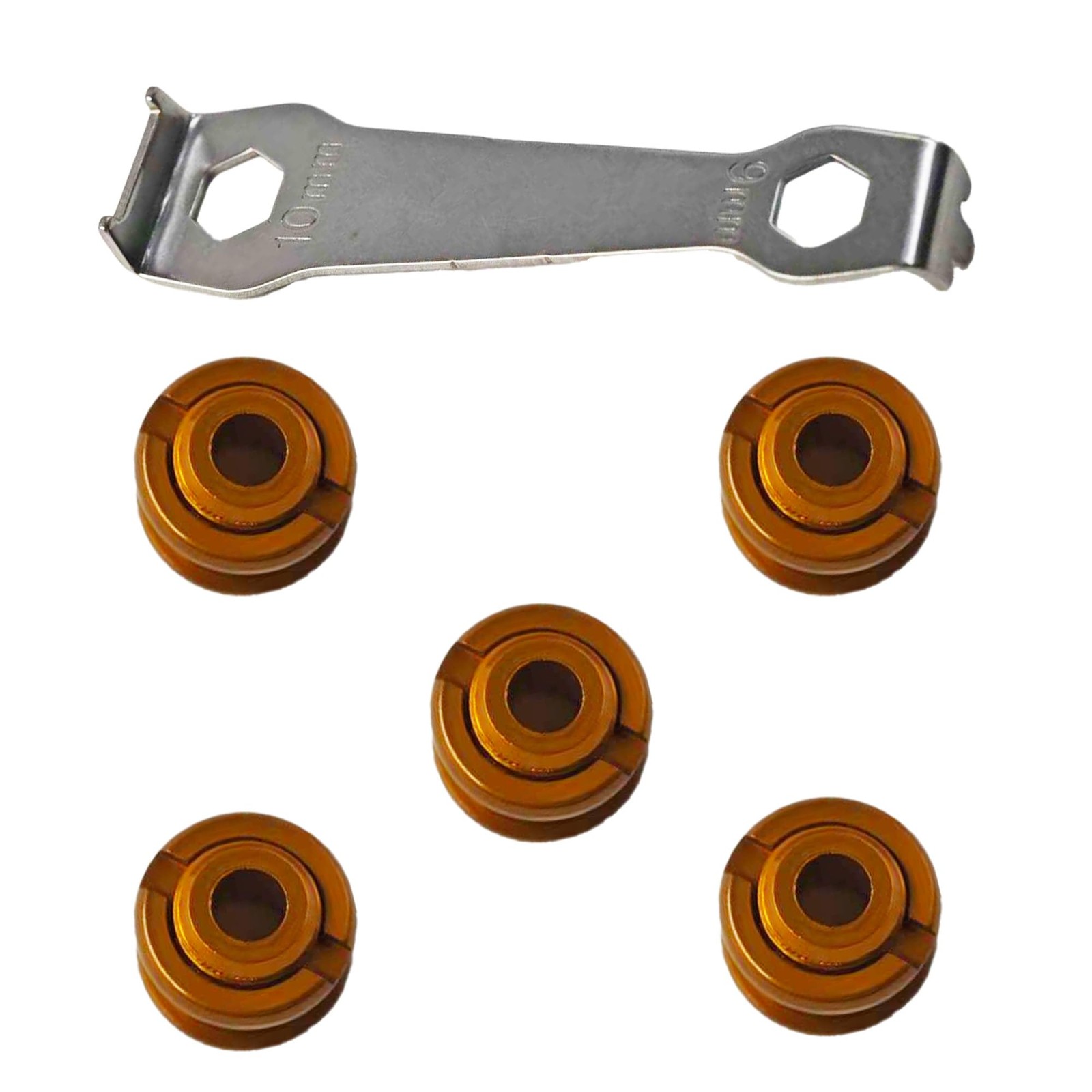 5Pcs Golden Chainring Bolts 7075 Aluminum Alloy Single Chainring Screw