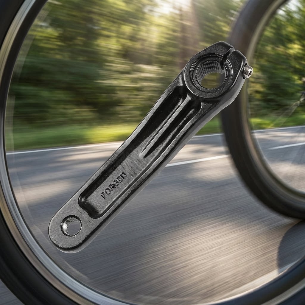 Direct Replacement Left Crank Arm for Hollowtech II Cranksets Black Silver