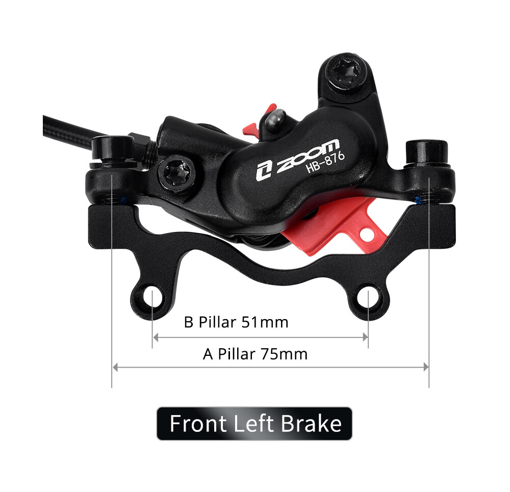 MTB 4 Piston Hydraulic Disc Brake 800mm/1400mm Mountain Bike Oil Pressure Brake