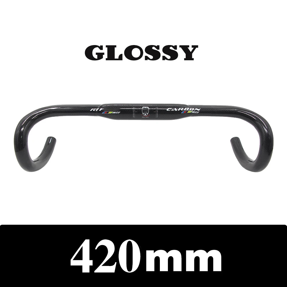 3K Full Carbon Fibre Road Bike Handlebar 31.8*380/400/420/440mm Bike Parts