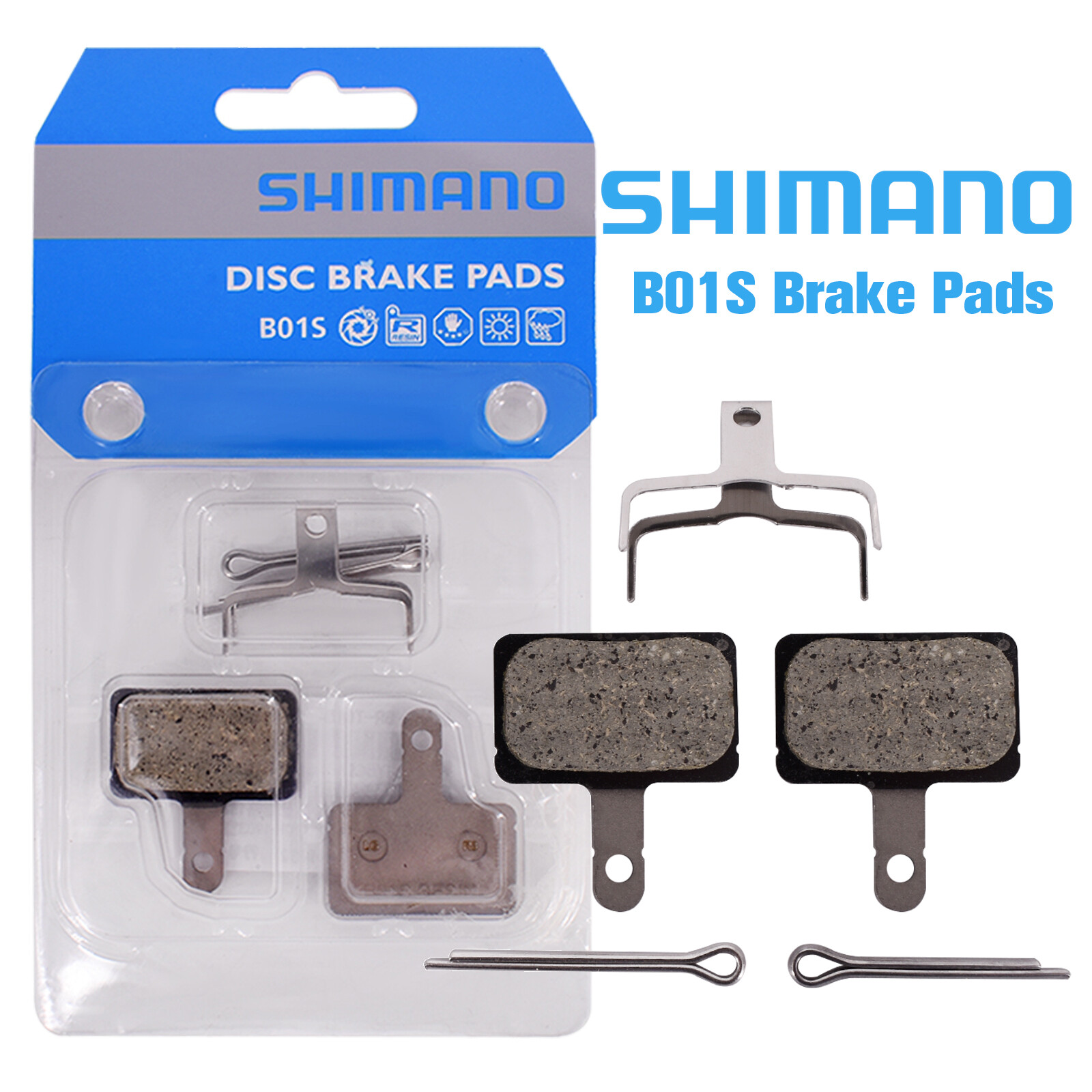 For M315 MT200 Acera, Altus, Deore, Deore LX Shimano B01S Resin Disc Brake Pads