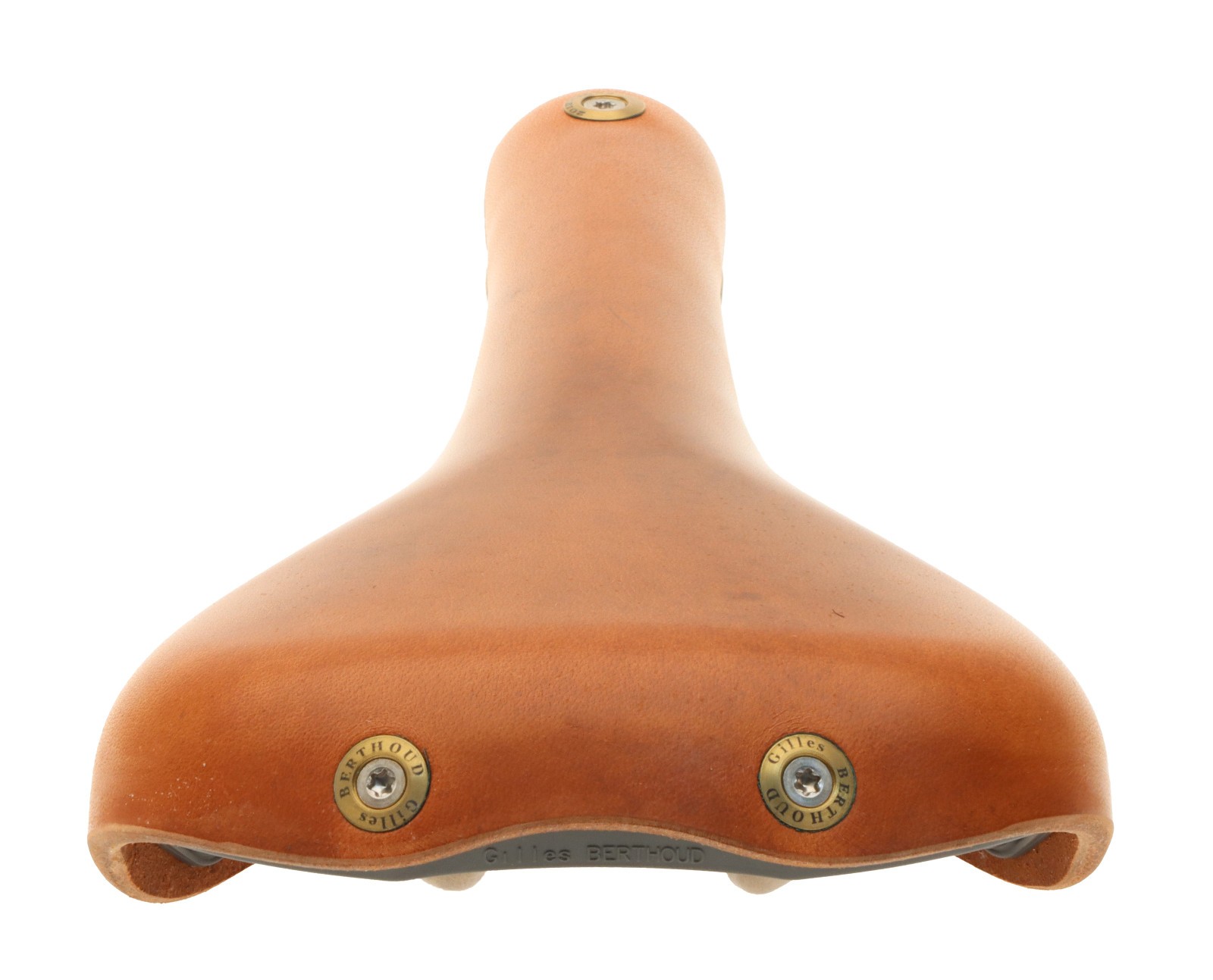 Gilles Berthoud Galibier Saddle Titanium Rail Hard Leather Cover Natural NEW NOS