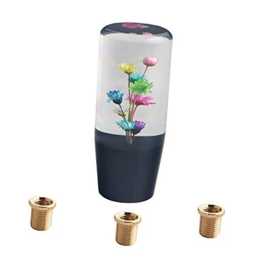 Manual Gear Stick Shifter Knob JDM 10CM Real Flowers Durable Acrylic Shift