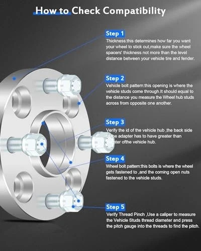 4X 4×4.5 Hub Centric Wheel Spacers Adapter 1 inch 25mm 4×114.3mm to 4×114.3mm