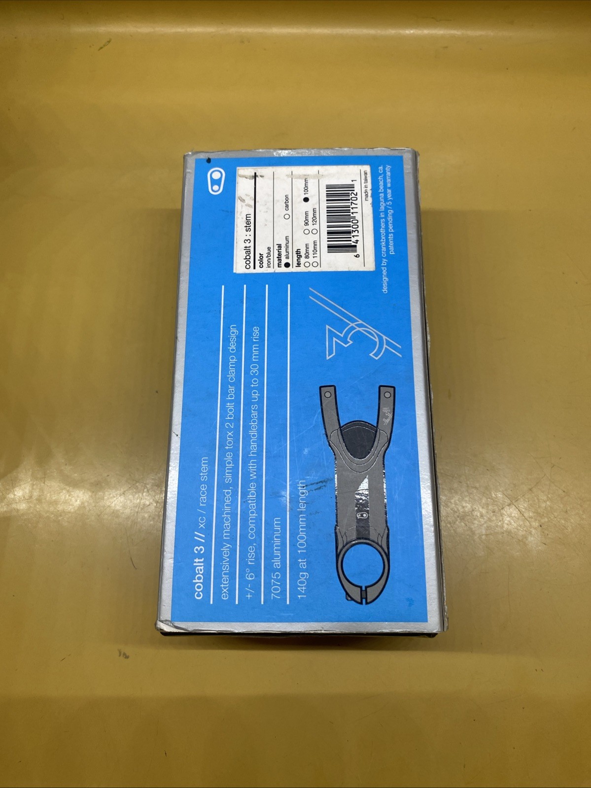 Iron/Blue Crankbrothers Cobalt 3 XC 100mm x 31.8 x 6* x 1-1/8i” Threadless Stem