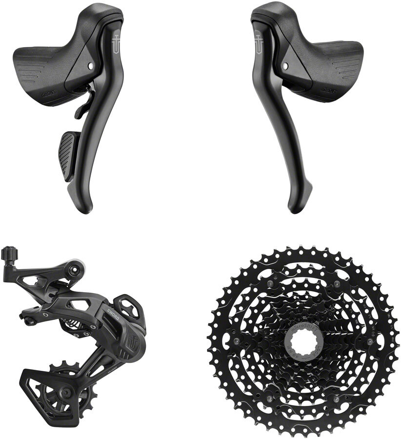 microSHIFT Sword Black 1×9-Speed Groupset – Includes Brake/Shifters, Rear