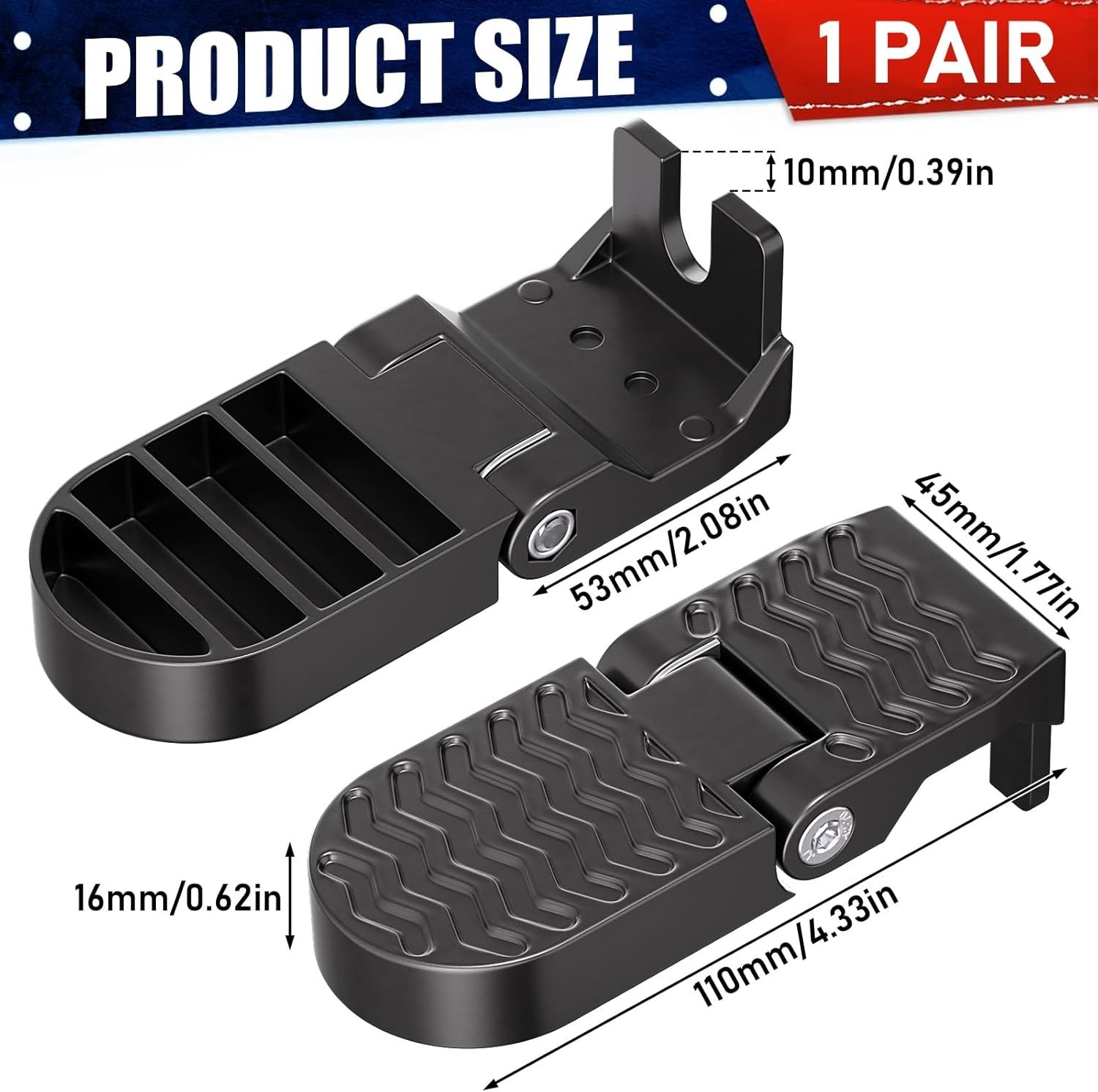 Durable Aluminium Foot Pegs for E-Bike, Mountain Bike#