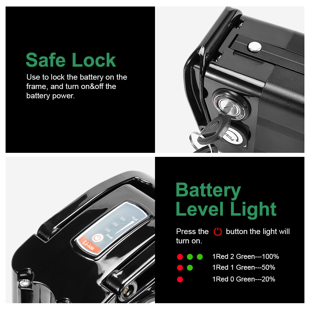 Electric Bike Battery 36V 17.4Ah Silverfish Lithium Ebike Battery 200W-900W