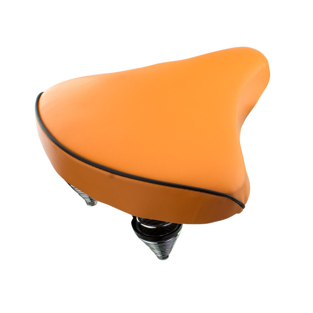 NEW! Standard Vinyl Beach Cruiser Large Saddle Bicycle Seat 209 Bike Seat Orange