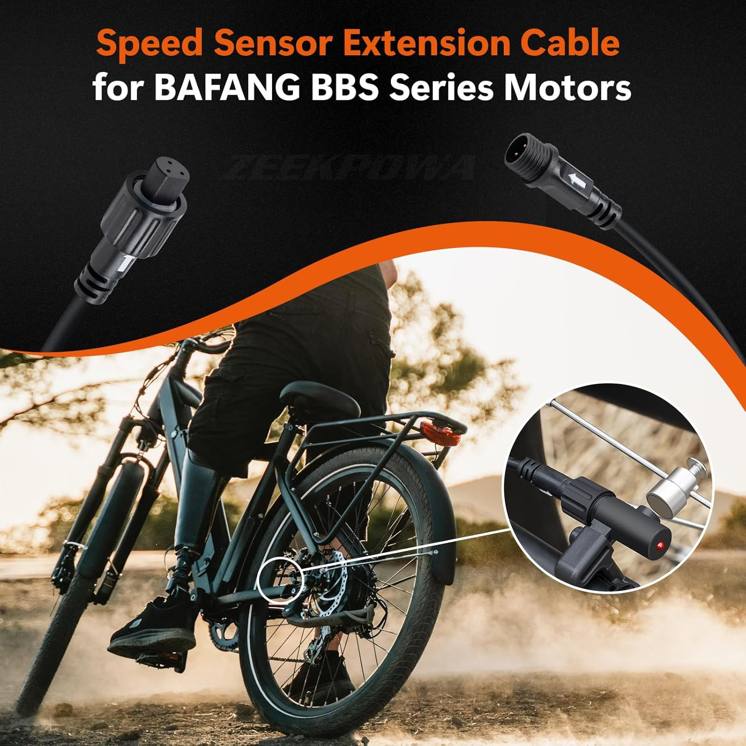 Extension Cable for Bafang Speed Sensor Electric Bike BBS01 BBS02B BBS-HD Motor