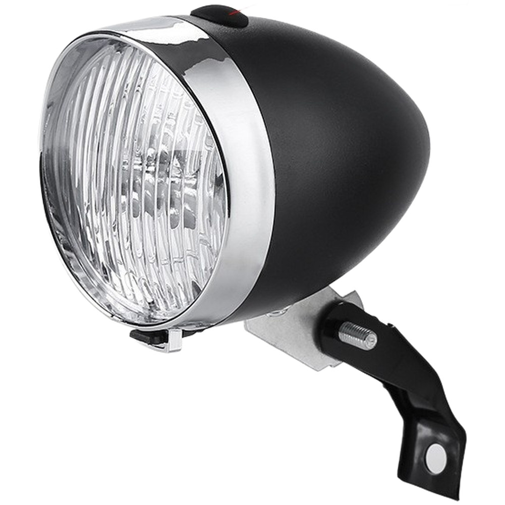 USB Rechargeable 3 LED Bicycle Headlight Retro Design Waterproof for All Bikes