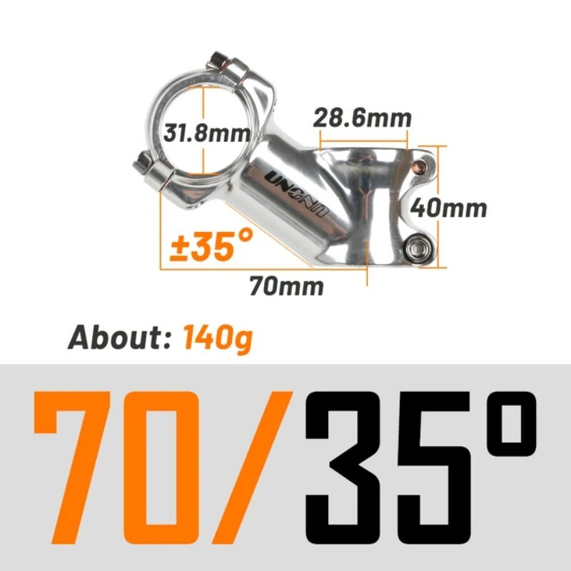 7/17/35 Degree 60/70/90/110/120/130mm Mountain Road Bicycle Handlebar Stems