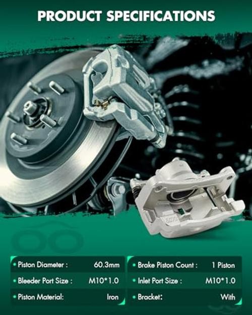 Front Right Brake Caliper With Bracket 19B7121 Front Passenger[19B7121]
