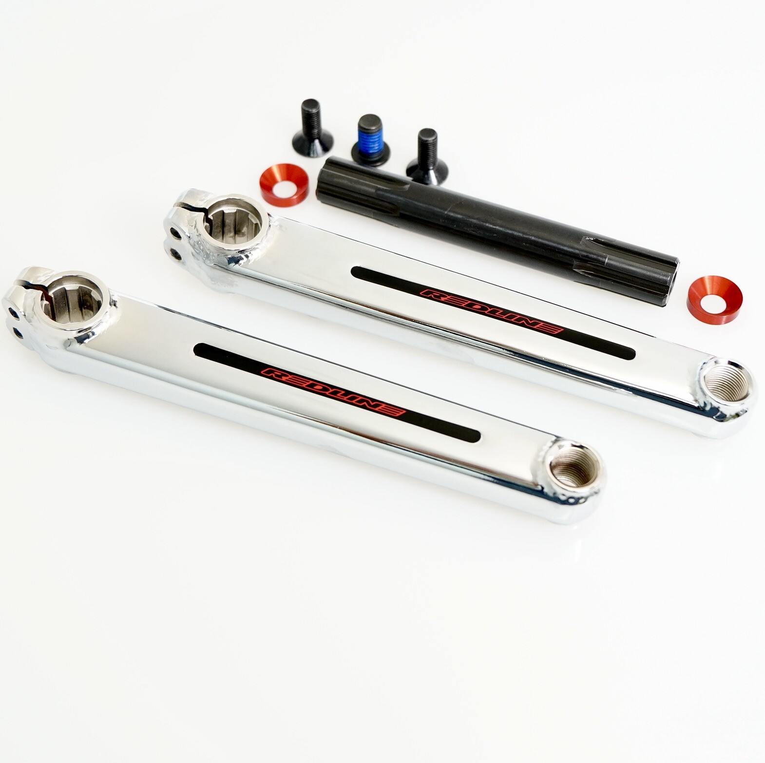 REDLINE FLIGHT BMX 3-piece Cranks Chrome Old School BMX 175 or 180mm Crank Arm
