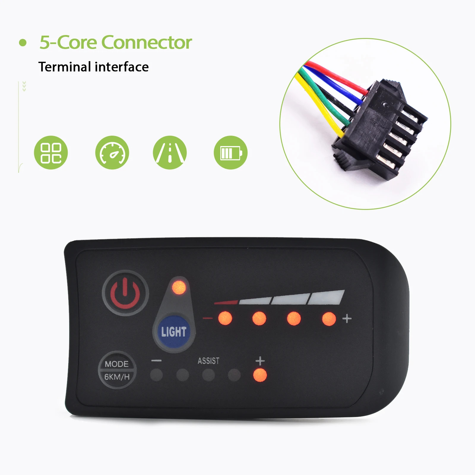 36V Electric Bike Computer Ebike Wired Odometer Speedometer Waterproof Stopwatch